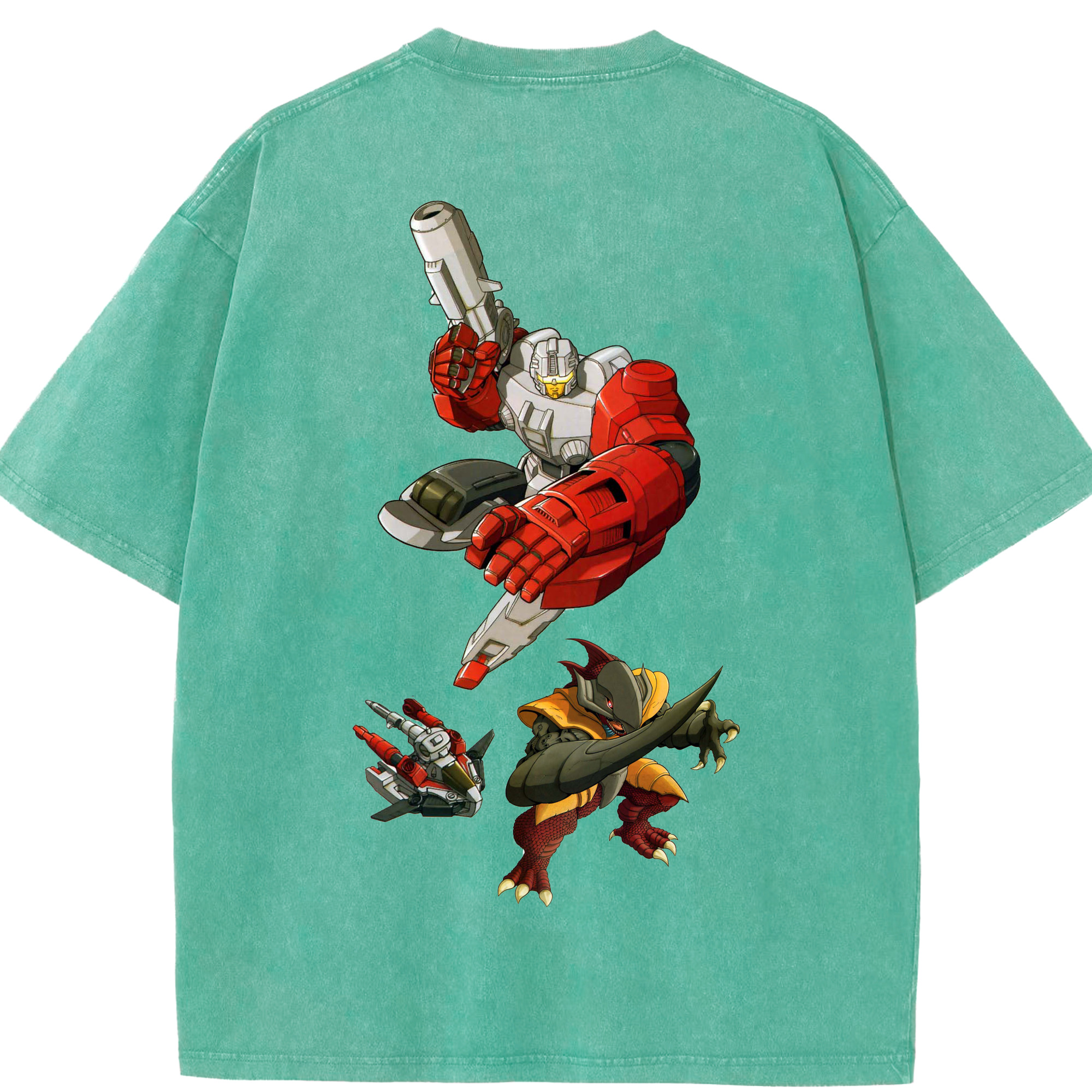（画像用）  綿100% ヴィンテージ風 半袖Tシャツ（背面プリント）